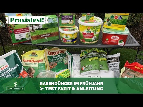 Rasendüngen im Frühjahr +++ 3 Favoriten aus 20 Rasendüngern +++ Anleitung