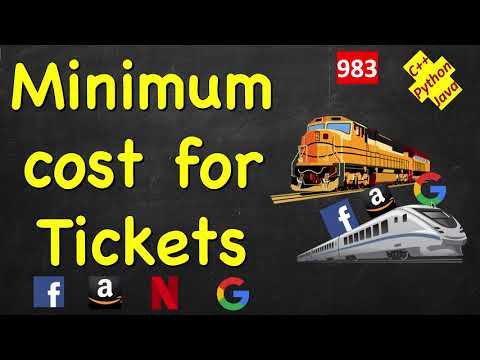 Minimum Cost For Tickets | LeetCode 983 | C Java Python