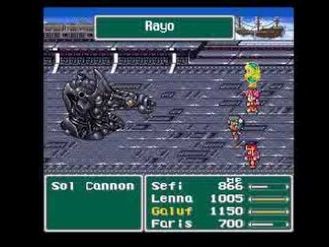 Final fantasy 5 - Boss Sol Cannon (no damage)