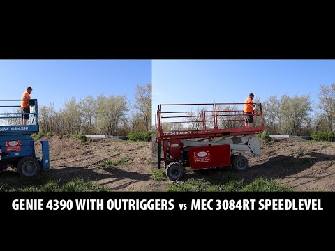 Auto Leveling on Rough Terrain Scissors - Genie GS-4390 vs MEC Speedlevel 3084RT