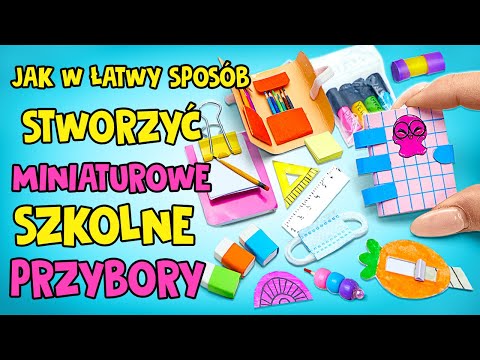 SUPER! Jak w łatwy sposób stworzyć miniaturowe szkolne przybory || ODJAZDOWY MINIPROJEKT DIY! 📐✏️📚