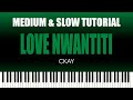 CKay Love Nwantiti Ah Ah Ah MEDIUM SLOW Piano Tutorial
