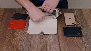 Напівкругла сумка для жінок з цікавим магнітом-засувкою з натуральної шкіри Vintage 22439 біла