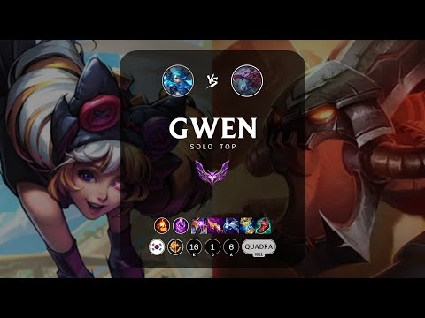 Gwen Top vs Cho'Gath - KR Master Patch 13.17