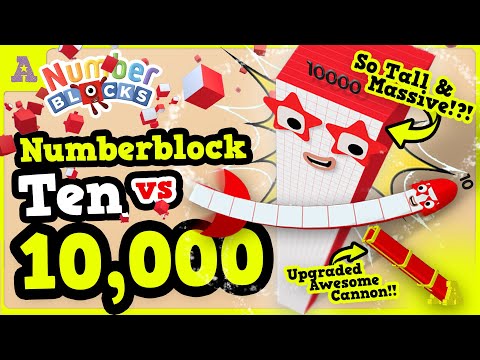 Numberblock 10,000 Massive & Tall vs Ten! Amazing & Craziest Episode Ever!