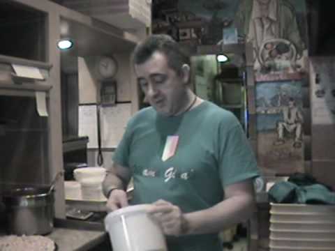 Making fresh pizza at Mama Gina's in Bellmore