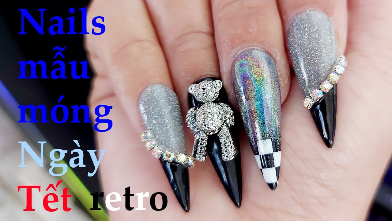 Châu Pha (Chou Fa) – Nails – Mẫu móng ngày tết (Retro), mẫu số 3