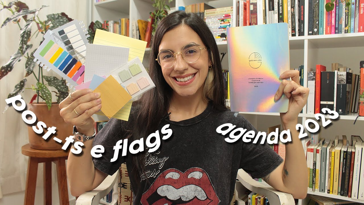 📖 Minha agenda / planner para 2023 ✨ + flags, post-its, canetas etc.