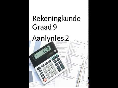 Rekeningkunde GRAAD 9: 23 April 2020 - periode 4 (2394)