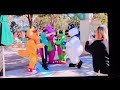 Joel Group Hugging Barney The Dinosaur And Friends At Universal Studios Orlando In 2019