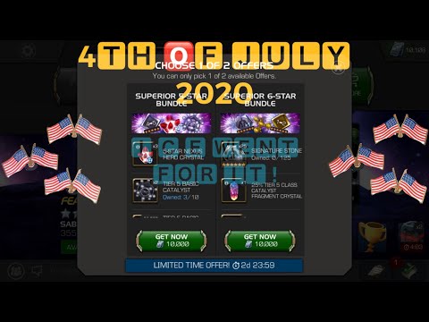 July 4th €500 Units Deals INSANE CRYSTAL OPENING 7x 5 Star & 3x 6 Star Crystals Part 1 | MCOC