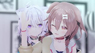 Download lagu 【MMDホロライブ】猫又おかゆと戌神ころねで「No title」【バーチャルYouTuber】【1080p】 mp3
