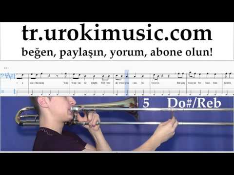 Trombon dersleri Michael Jackson - Beat It Notalar Eğitim Bölüm#2 um-i723