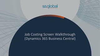 Job Costing in Microsoft Dynamics 365 Business Central