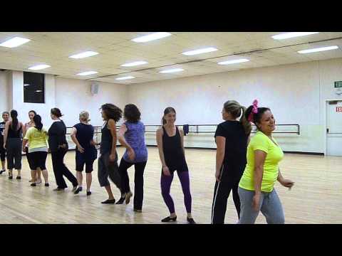 Jazz 80s style - with music - hip walks forward