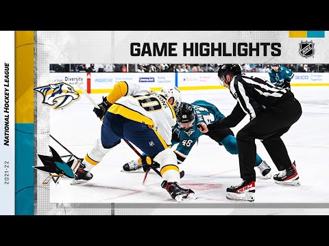 Predators @ Sharks 3/5 | NHL Highlights 2022