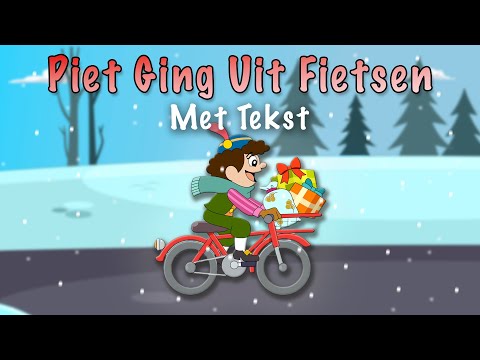 Piet Ging Uit Fietsen (met Tekst) 🚲| Sinterklaasliedjes voor Sinterklaas | Minidisco