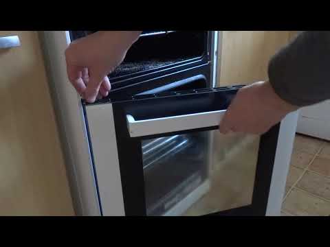 Cooker lower oven door removal and refitting ( outward side opening )