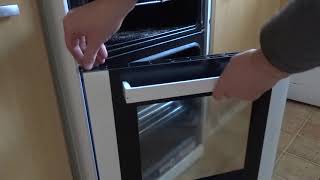 Cooker lower oven door removal and refitting ( outward opening )