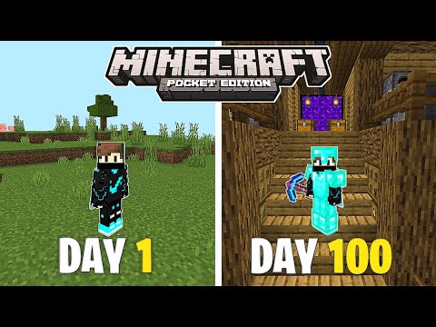 We Survived 100 days in Minecraft Pocket Edition [Hindi]