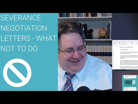 Example Severance Negotiation Letter - DON'T Make These Mistakes