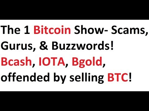 The 1 Bitcoin Show- Scams, Gurus, & Buzzwords! Bcash, IOTA, Bgold, offended by selling BTC! Video