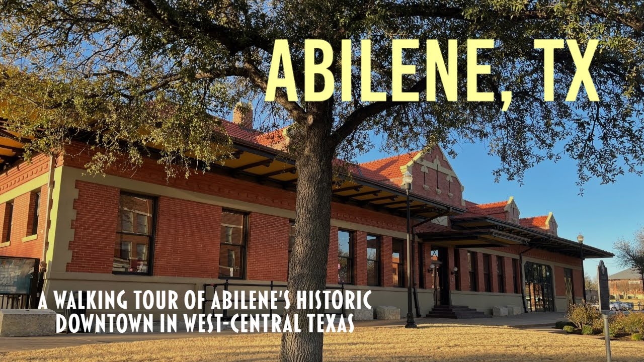 Immersive street-level walking tour through Abilene Downtown, United States, showcasing authentic urban landscapes, local architecture, and the vibrant atmosphere of the city's neighborhoods