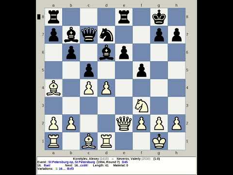 Korotylev, Alexey vs Neverov, Valeriy | St Petersburg Chess Open 1994, Russia