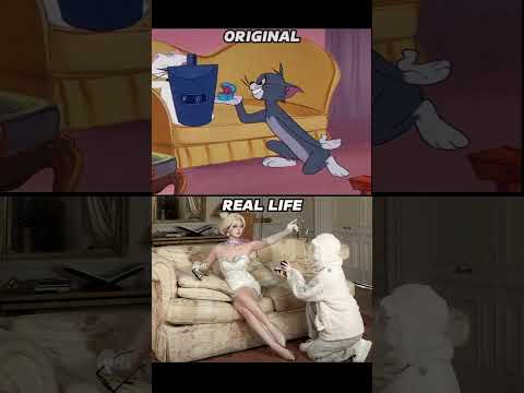 Tom Slavery Love Original vs Real Life #shorts #memes #viralshorts #viral  #funny #fyp #cartoon