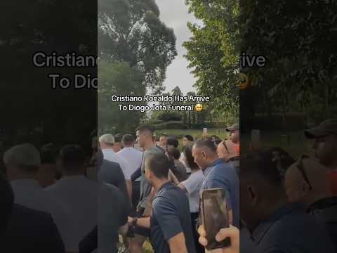 Cristiano Ronaldo Has arrive To Diogo Jota Funeral 🥹🥹 #diogojota