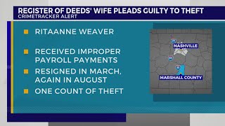 Marshall County TN official’s spouse pleads guilty to theft