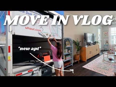 MOVE IN VLOG *again* new apartment, organizing + decorating
