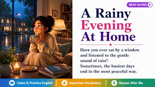 Listen & Practice English | A Rainy Evening at Home | Read Along | Speak With Us