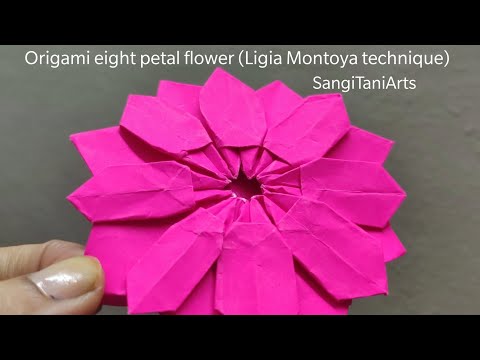 Unique paper flower | #Origami eight petal flower (Ligia Montoya technique)