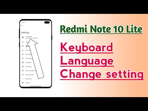 Redmi Note 10 Lite Keyboard Language Change setting