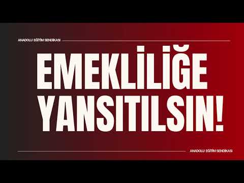 UZMAN VE BAŞÖĞRETMENLİK İÇİN VERİLEN TAZMİNATLAR EMEKLİLİĞE YANSITILSIN!