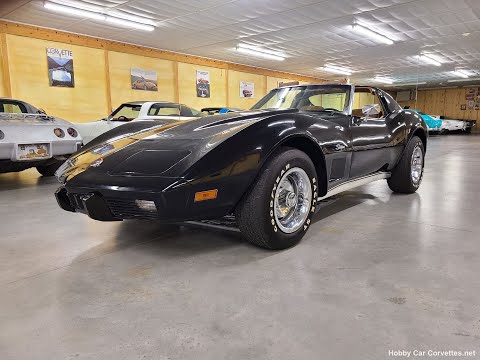1975 Black Corvette Stingray 4spd For Sale Video