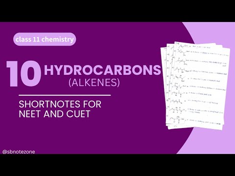 Hydrocarbons (alkenes) shortnotes for NEET