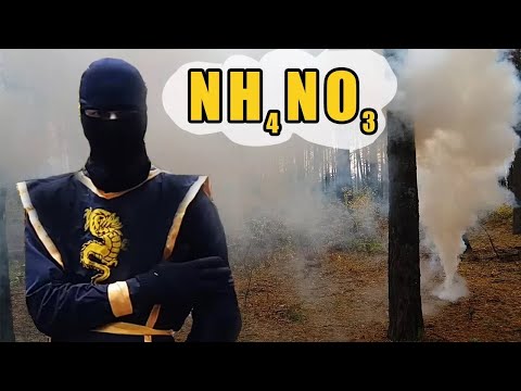 Ammonium nitrate smoke bomb, improved composition, High performance | How to make a smoke bomb