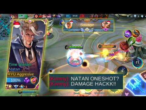 SAVAGE! NATAN AGGRESIVE BUILD ONE SHOT! YOU CAN'T STOP ME BRO - BUILD TOP 1 GLOBAL NATAN | MLBB