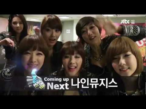 120126 HD Nine Muses backstage at JTBC
