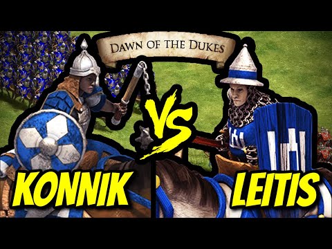 185 Elite Konniks vs 200 Elite Leitis (Total Resources) | AoE II: Definitive Edition