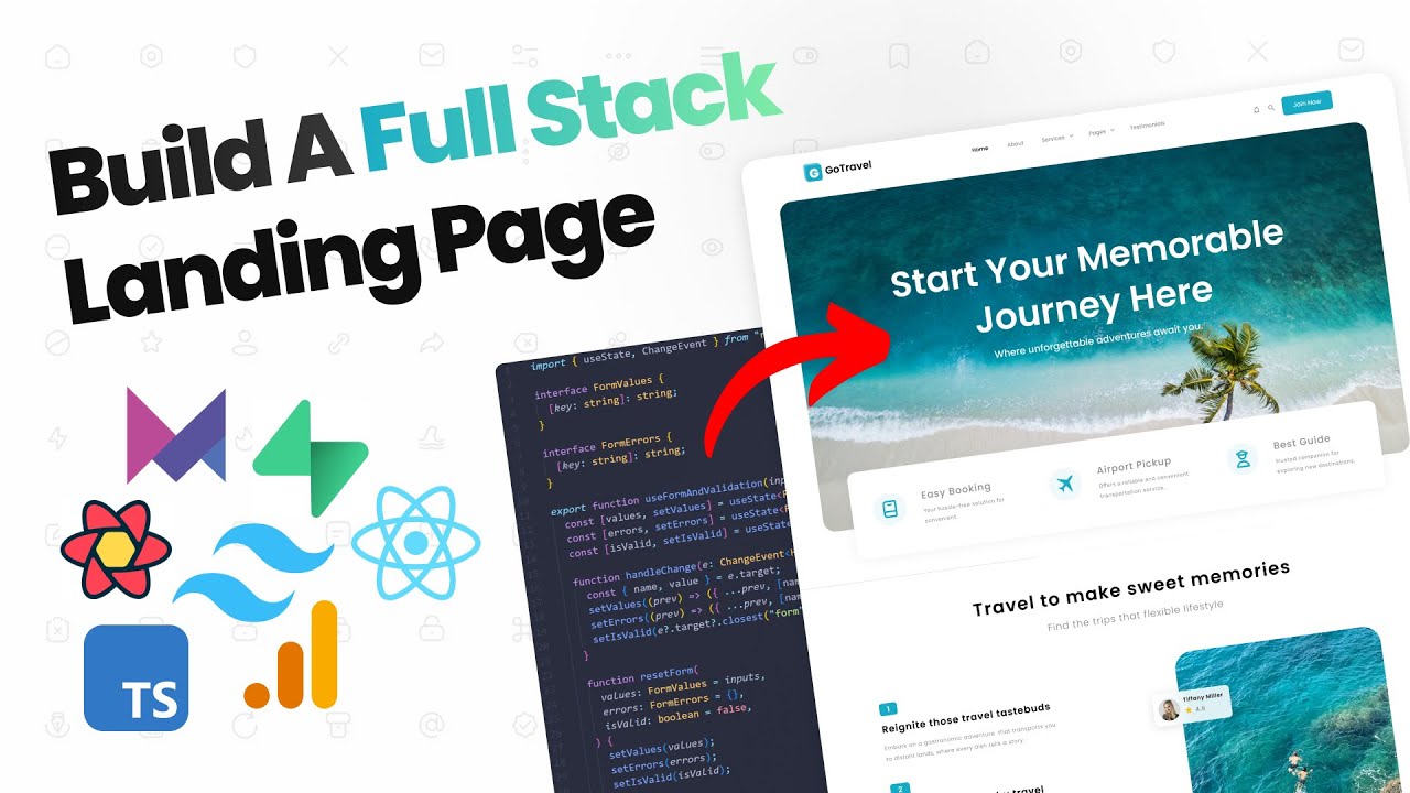 React + TypeScript + Supabase + TailwindCSS = Full-Stack Landing Page | Coding Tutorial