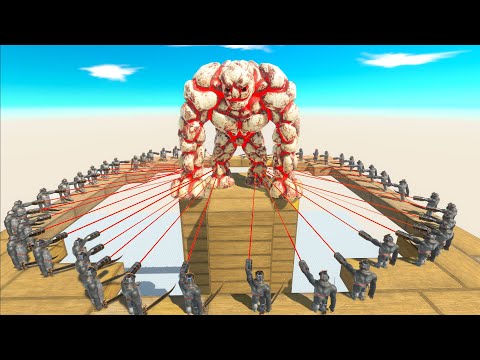 100x Harpoons vs Giants - Animal Revolt Battle Simulator