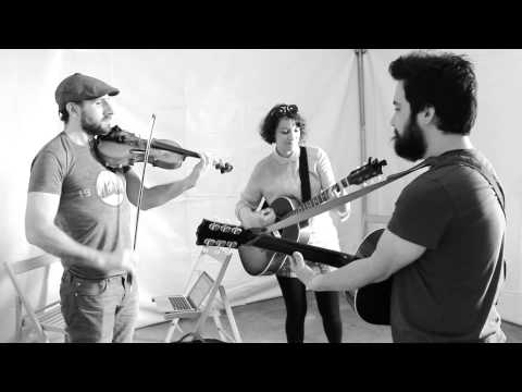 Gaby Moreno, Franc Castillejos, and Gabe Witcher rehearsing 