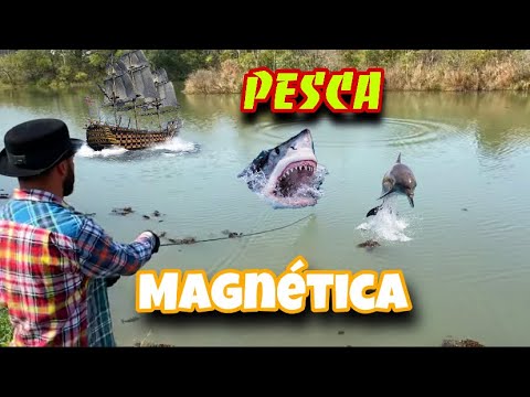 Muito grande isso que grudou no imã a pesca magnética RENDEU