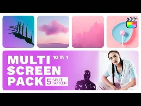 Multiscreen (5 split-screen) | Final Cut Pro & Apple Motion Template | Tutorial