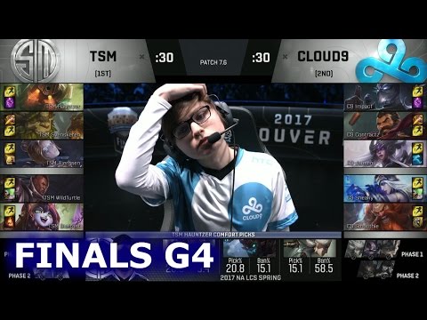 TSM vs Cloud 9 Game 4 | Grand Finals S7 NA LCS Spring 2017 | TSM vs C9 G4 1080p