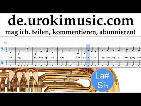 Tubaunterricht Jingle Bells Noten Lernen um-b995