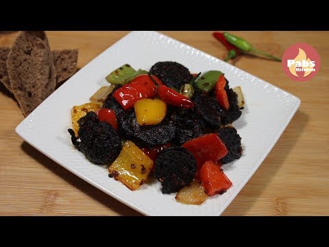 Deliciously Crispy Blood Sausage Recipe with Bell Peppers & Onion for Umami Lovers ππ₯- Pabs Kitchen